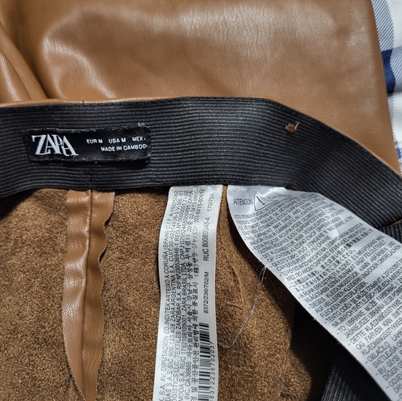 Zara faux leather pants Size Medium (28) - Picture 2 of 5